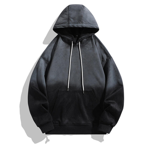 Custom <b>Men</b> Oversized <b>Black</b> Hoodie <b>Plain</b> Pullover <b>Sweatshirt</b> Heavyweight Cotton Fleece Streetwear Casual Hooded For Unisex - Product Image 4