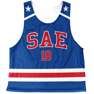 OEM Design Personnalisé Sublimé Réversible Lacrosse Pinnies Séchage Rapide 100% Polyester Respirant Adulte/Jeune Pinnies Maillots Personnalisés - Product Image 1