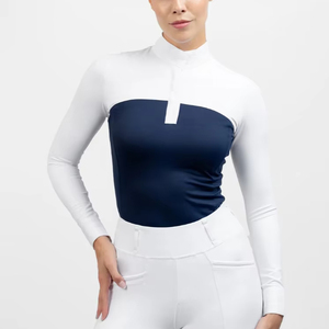 Chemise de concours pour femmes en tissu doux, respirant, confortable, coupe flexible et style classique. Chemise de concours haut de gamme pour femmes pour l'équitation. - Product Image 1