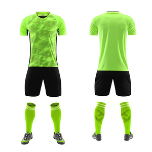 Ensemble de maillots de football sublimés personnalisés pour hommes, vert sarcelle, col en V, manches courtes, imprimé géométrique, évacuation de l'humidité, coupe athlétique, uniforme - Product Image 3