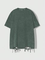 T-shirts Homme Oversize Personnalisés Vintage Délavés à l'Acide Respirants Grande Taille Streetwear Vierge