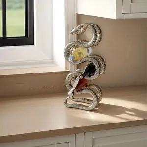 Support à bouteille en métal fait main de luxe, porte-bouteille à vin décoratif moderne pour la décoration de la maison, du bar et de la cuisine, Zahid Exports - Product Image 1