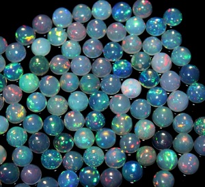 Opale d'Éthiopie 100 % naturelle en gros, cabochon lisse et calibré, opale de feu certifiée par un tiers pour la fabrication de bijoux - Product Image 6