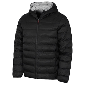 Veste matelassée légère à capuche pour homme, manteau d'hiver chaud et isolé avec fermeture éclair intégrale - Product Image 1
