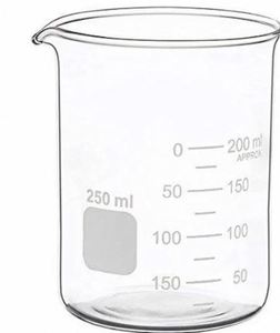 Béchers en verre gradués de haute précision de 250 ml, qualité supérieure, résistance à la température de 400°C, lot de deux, marque MVL INSTRUMENTS - Product Image 2