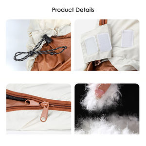 Tas tidur dewasa ringan, Kantung tidur gaya amplop ringan, Backpacking dapat dikompres untuk-25 ~ 30 ℃ cuaca dingin berkemah luar ruangan 4 musim - Product Image 5