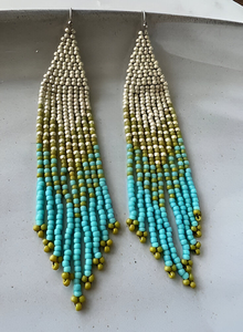 Pendientes colgantes bordados con cuentas de semilla americanas, estilo clásico, unisex, multicolor, diseño campestre y nativo, para fiesta, tamaño personalizado - Product Image 3