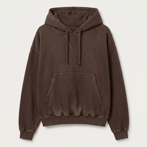 Sweat-shirt à capuche marron pour femme, personnalisé avec logo, 100 % coton tricoté, manches longues, poches, décontracté, respirant, collection automne - Product Image 1