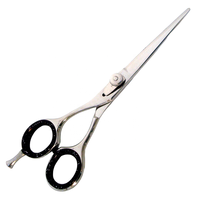 Ciseaux de coiffure professionnels personnalisés pour droitiers, lame droite en acier inoxydable 4Cr13, manche en céramique, bord tranchant