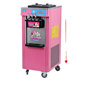 Jts Snelle Commerciële Elektrische Automatische Drievoudige Smaak Bevroren Fruit Softijsmachine Met Hoge Capaciteit