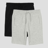 Shorts décontractés en coton uni pour hommes, vente en gros, haute qualité, impression de logo personnalisé, fermeture à cordon, respirant et confortable