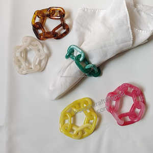 Anneaux de serviette en corne haut de gamme pour la décoration et les accessoires de vaisselle élégante de fête de restaurant à la maison - Product Image 2