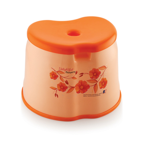 Plastic <b>Stool</b> with Floral Design Lightweight Home Furniture for Living Room and <b>Office</b> Use - Product Image 2