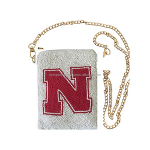 Bolsos de Noche Hechos a Mano con Cuentas, Bandolera para Teléfono con Logotipo Personalizado, Cartera de Hombro de Moda para Mujer, Venta al por Mayor - Product Image 3