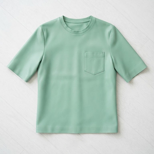 Fabricant de t-shirts en cuir PU personnalisés, t-shirt en cuir véritable uni à col rond, t-shirt en cuir d'été pour homme - Product Image 1