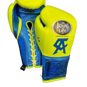 Gants de boxe en cuir véritable antidérapants pour entraînement et combat, qualité supérieure, prix de gros RTS, Pro Fighting No Boxing No Life, AS-BG-5053 - Product Image 1