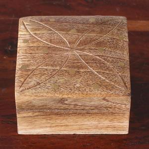 Indian Manufacturing Handmade Mango Wood Box Antique Wooden Carved Trinket <b>Keepsake</b> Box for Jewelry at Direct Wholesale Price - Product Image 3