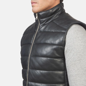 Bubble <b>Jacket</b> Slim Sleeveless Polyester/Cotton Cotton Filled Unisex <b>Summer</b> Wholesale ODM Custom Brand <b>Lightweight</b> 140g Fabric - Product Image 6