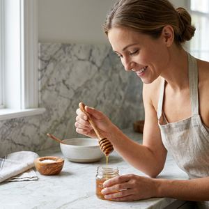 Modern Luxury Wooden Honey Dipper with Long Handle Eco-Friendly Customizable Capacity & Thickness-the Handmade Collection - Product Image 1