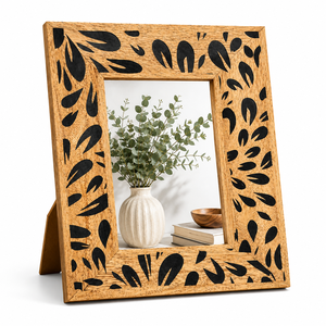 Cadre photo flottant en MDF avec verre double face, impression typographique 6 couleurs, fleurs pressées, spécimens d'art A4 - Product Image 5