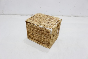 Artex Dong Thap Handmade Eco-Friendly <b>Foldable</b> Storage <b>Basket</b> with Handles Water Hyacinth Wicker for Organizing on Shelves - Product Image 6