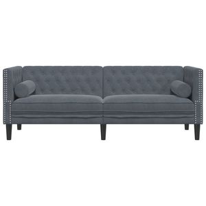 Sofá Chesterfield Gris Oscuro para Sala de Estar - Product Image 4