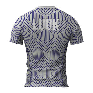 Camiseta Deportiva de Compresión Sublimada de Manga Corta, Transpirable, de Secado Rápido, para Entrenamiento Atlético, con Logotipo Personalizado OEM, Top Informal - Product Image 2