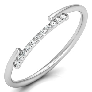 Anillo de Media Eternidad de Oro Fino Hecho a Mano con Diamantes VVS de 10K, 14K y 18K, Joyería de Piedras Preciosas Personalizada, Joyería India al por Mayor - Product Image 4