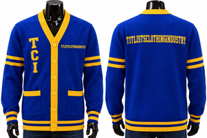 Pulls à col en V Zeta Phi Beta pour les sororités/fraternités/écoles/collèges/universités, logos tricotés, cardigans unisexes - Product Image 1