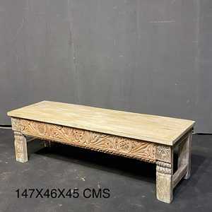 Bancos de Madera Estilo Vintage de la India, Banco de Madera Resistente para el Hogar, Decoración Vintage Combinable - MOQ 1 Contenedor Únicamente - Product Image 5