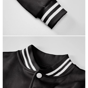 Chaqueta Universitaria Corta de Invierno Personalizada para Mujer, Chaqueta Varsity de Lana con Bordado Chenille, Elegante y Transpirable - Product Image 4
