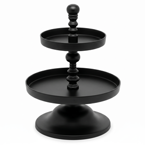 Golden <b>3</b>-<b>Tier</b> Round <b>Cake</b> <b>Stand</b> Metal Dessert Display Reusable Hand Wash Only Cupcake Holder Serving Tray For Parties & Home - Product Image 4