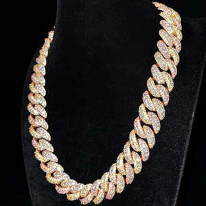 Chaîne à maillons en moissanite taille baguette certifiée GRA, plaquée or blanc, en argent sterling S925, sertie à la main, bijoux unisexes hip-hop pour soirée - Product Image 6