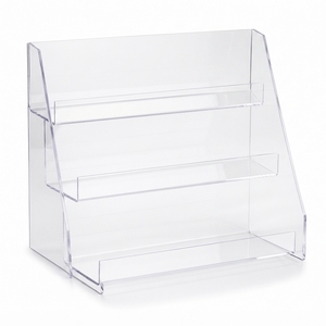 Modern Acrylic <b>Tiered</b> Display Stand-Water Resistant Eco-Friendly Countertop Organizer Adjustable Shelves for Retail Home Decor - Product Image 3