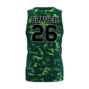 Personalized Front Logo High Quality Breathable Moisture Wicking Plus Size Sleeveless 100% Polyester Basketball Training Jersey - Product Image 5