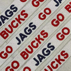 Sangle de sac/bandoulière en perles brodées à la main, design tendance et luxueux, avec lettres personnalisées, couleur et forme au choix - Product Image 2