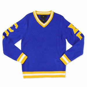 Pull-over col en V pour femme Zeta Phi Beta Sorority - Broderie de lettres universitaires noires/bleues - Product Image 5