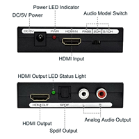 SYONG-Extracteur audio HDMI vers HDMI, sortie en boucle, convertisseur optique SPDIF et RCA, décodeur séparateur audio HD, extracteur HDMI 5.1 DTS