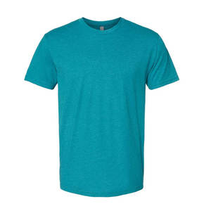 T-shirt noir à manches courtes pour homme, col rond, en jersey de polyester et coton, coupe classique, effet délavé vintage, motif uni, écologique - Product Image 1