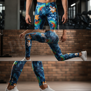 Sportswear Athletic Customized Printed Compression Leggings Quick Dry Gym Running Yoga Fitness Tights Sublimation Design Pants - Product Image 4