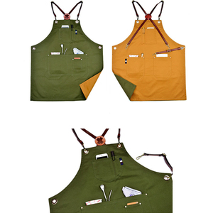 Tablier de travail en cuir de haute qualité, respirant et écologique, tablier de chef en cuir véritable, tablier de barbier en cuir - Product Image 5