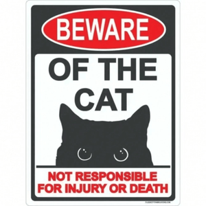 CIFbuy Segnale in Metallo Durevole per Interni/Esterni 'Attenzione Gatti' Decorazione Accattivante per Giardino e Prato TikTok per Servizio Ritiro Temu - Product Image 2