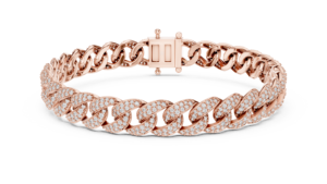 Pulsera de tenis minimalista con diamantes redondos de dos puntas - Product Image 4