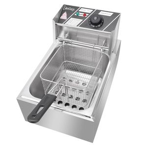 11.4QT # # # # 110V 2500W # # # # Acciaio Inossidabile # # # # Friggitrice Elettrica con Finitura Argento - Product Image 1