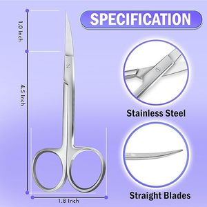 กรรไกรตัดกระจกตาแบบมืออาชีพ ปลายตรง สำหรับการผ่าตัดทางการแพทย์ ทันตกรรม และจักษุวิทยา ตัดได้อย่างแม่นยำ ได้รับการรับรองมาตรฐาน ISO - Product Image 3