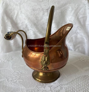 Cubo de carbón de cobre pulido, accesorio de chimenea para el hogar hecho a mano, agrega un toque de elegancia a las casas de estilo rural - Product Image 6