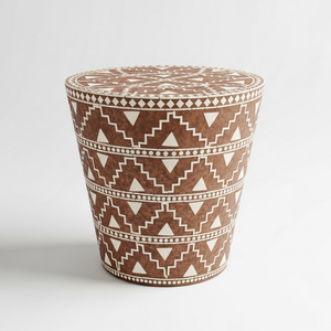 Table d'appoint de luxe avec incrustation d'autocollants en émail, design industriel fait main, écologique, pour salon, chambre, école - Product Image 1