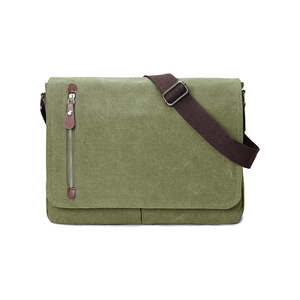 <b>Canvas</b> Satchel <b>Bag</b> <b>Large</b> Multi Function Vintage Messenger Crossbody Shoulder Casual Laptop Travel Work Unisex 3L+ Zipper Closure - Product Image 6