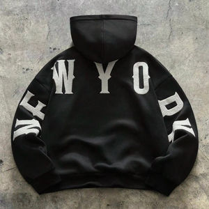 Sweat-shirt oversize homme, style urbain, décontracté, pour la gym, en tissu épais, essentiel pour l'hiver - Product Image 1