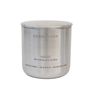 Contenedor de velas de acero inoxidable con logotipo personalizado, velas perfumadas con acabado mate plateado, tarros de velas de cera de soja para decoración del hogar - Product Image 1